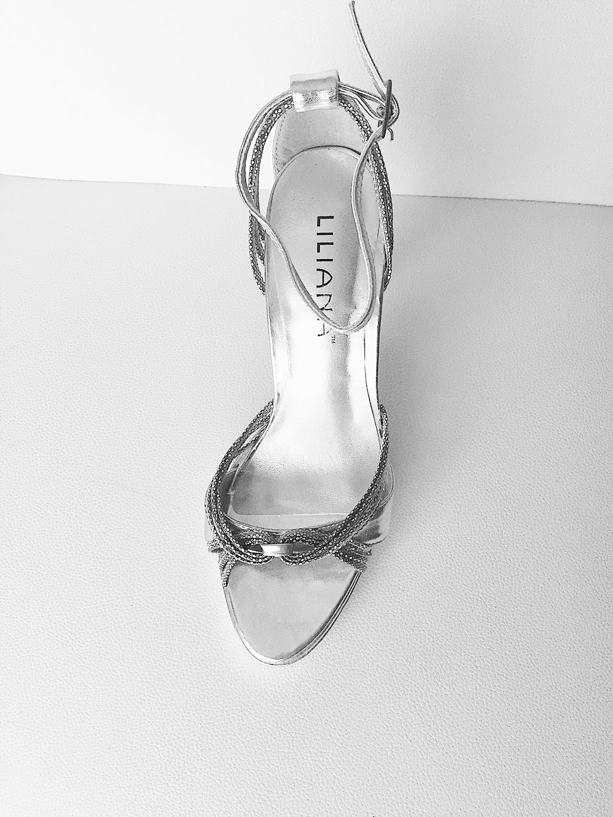 Silver patent-leather sandals - Lilly