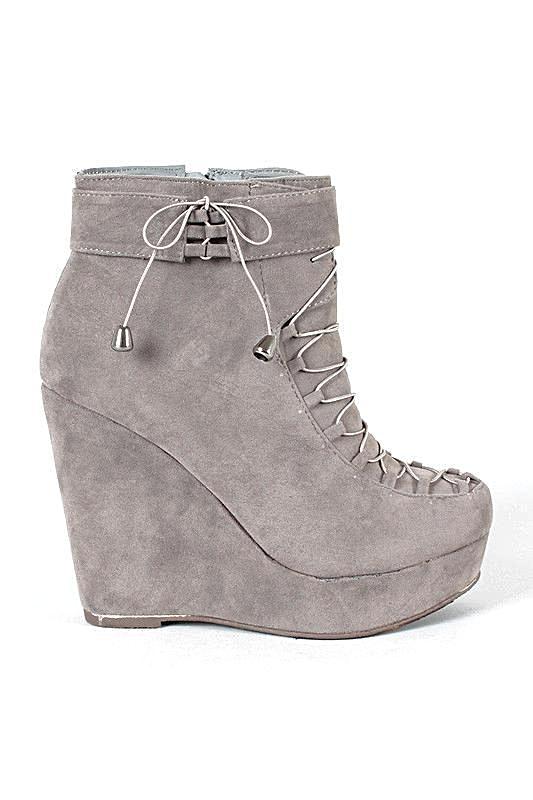 Grey discount platform booties