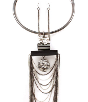 Necklace & Earring Set-45121 - LABELSHOES