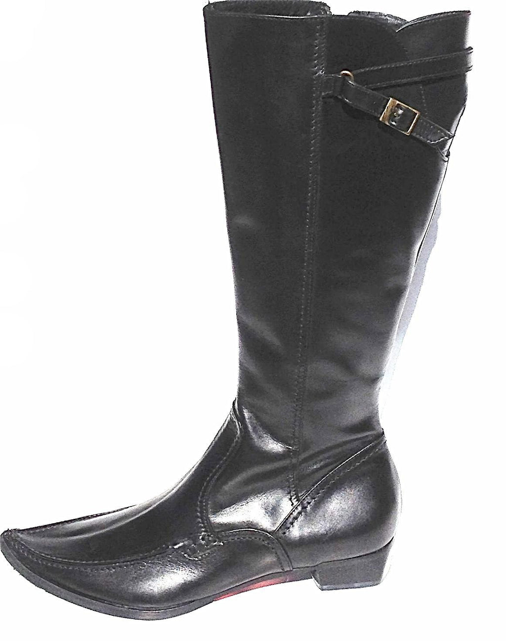 Carmen Leather Flat Boots - LABELSHOES