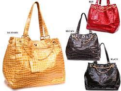 Crocodile Pattern Handbag - LABELSHOES