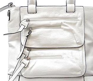 White Bag With Multipe Pockets - LABELSHOES
